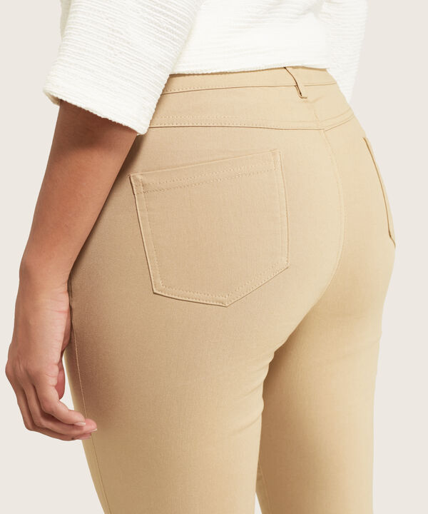 Pantalon 5 Bolsillos Unicolor En Drill